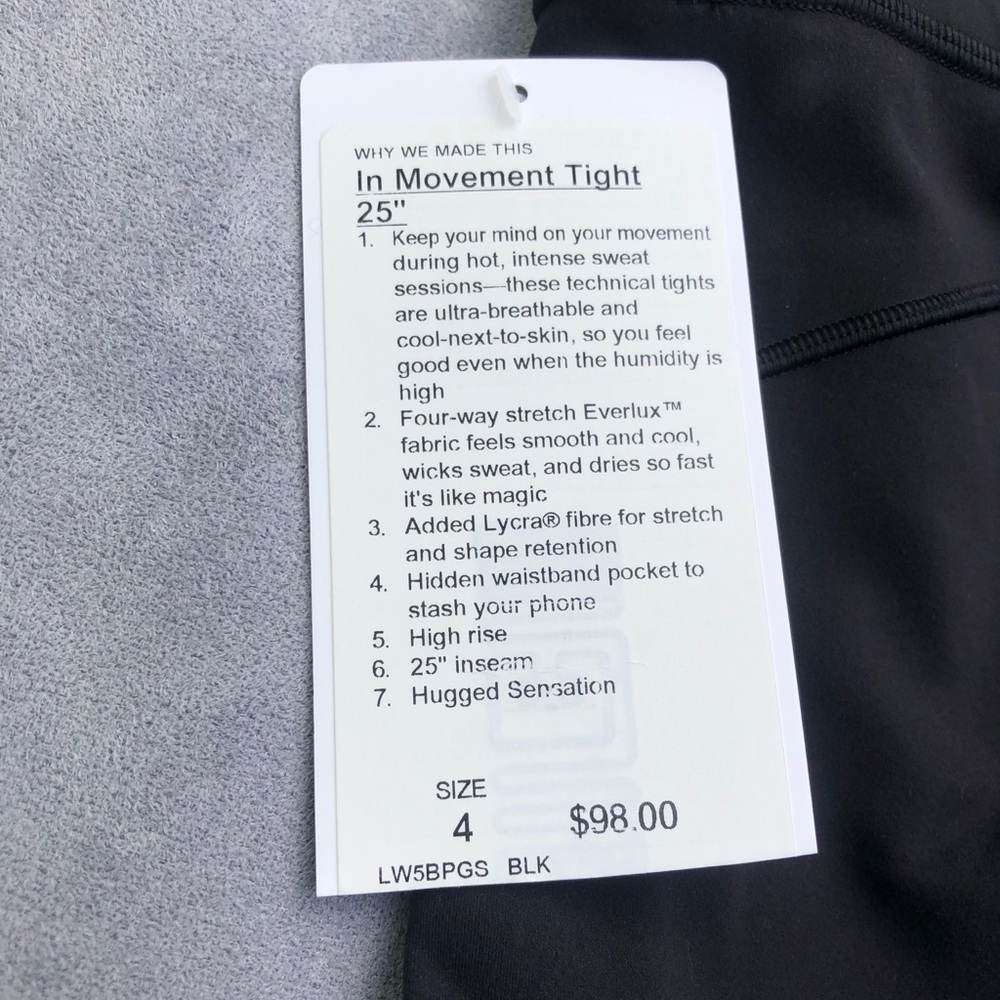 Lululemon in movement tight 25” - Picture 5 of 5